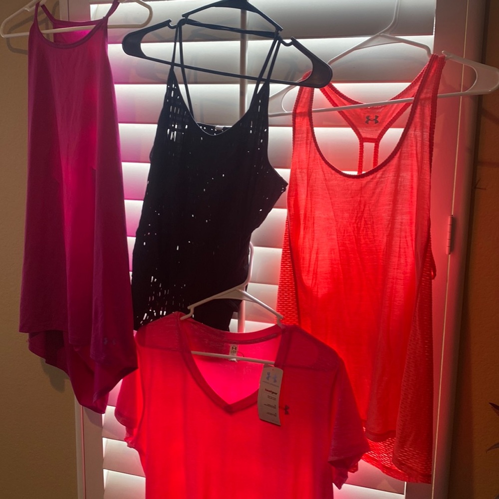 Lot of 4 Under Armour tops!  (1x NWT)